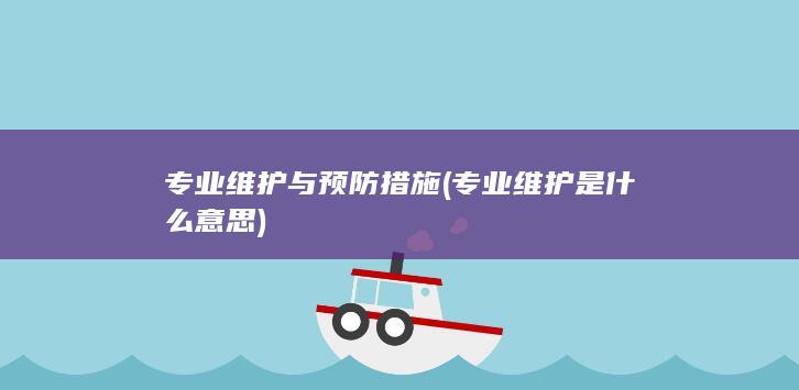 专业维护与预防措施 (专业维护是什么意思)