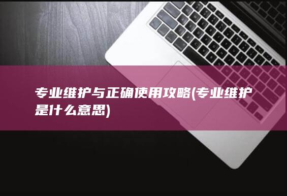 专业维护与正确使用攻略 (专业维护是什么意思)