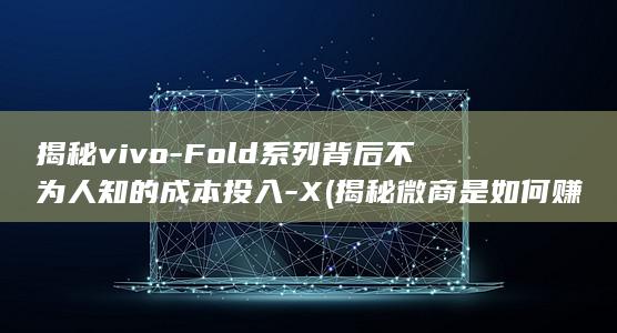 揭秘vivo - Fold系列背后不为人知的成本投入 - X (揭秘微商是如何赚钱的)