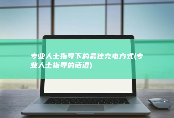 专业人士指导下的最佳充电方式 (专业人士指导的话语)