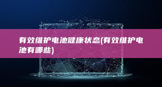 有效维护电池健康状态 (有效维护电池有哪些)