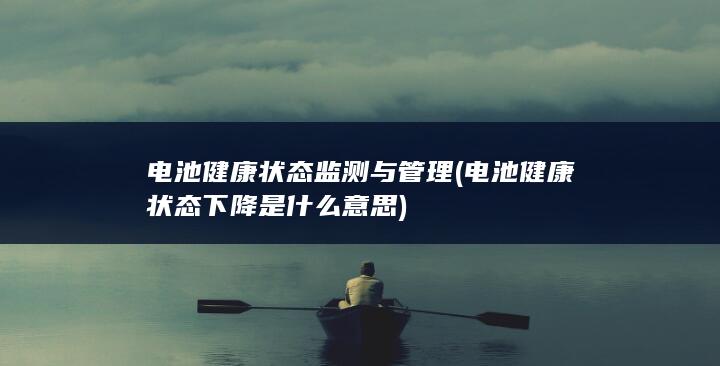电池健康状态监测与管理 (电池健康状态下降是什么意思)