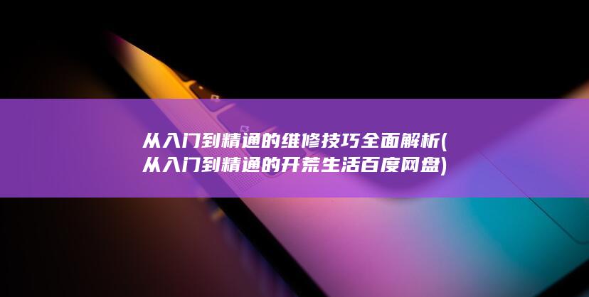 从入门到精通的维修技巧全面解析 (从入门到精通的开荒生活百度网盘)