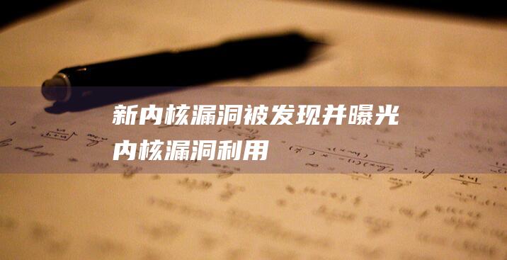 新内核漏洞被发现并曝光 (内核漏洞利用)